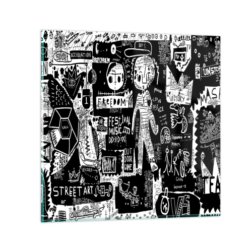 Obraz na skle - Práva a radosti duševnej mladosti - 70x70 cm