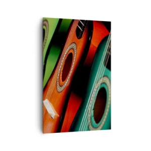 Obraz na plátne - Gitara má veľa farieb - 80x120 cm