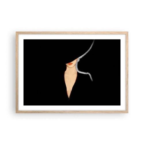 Plagát v ráme zo svetlého duba - Elegancia a štýl - 70x50 cm