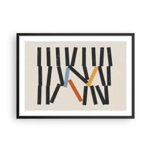 Plagát v čiernom ráme - Domino – kompozícia - 70x50 cm