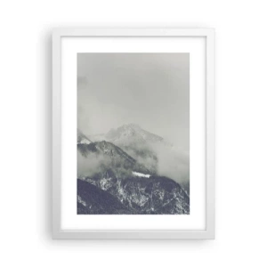 Plagát v bielom ráme - Zahmlené údolie - 30x40 cm