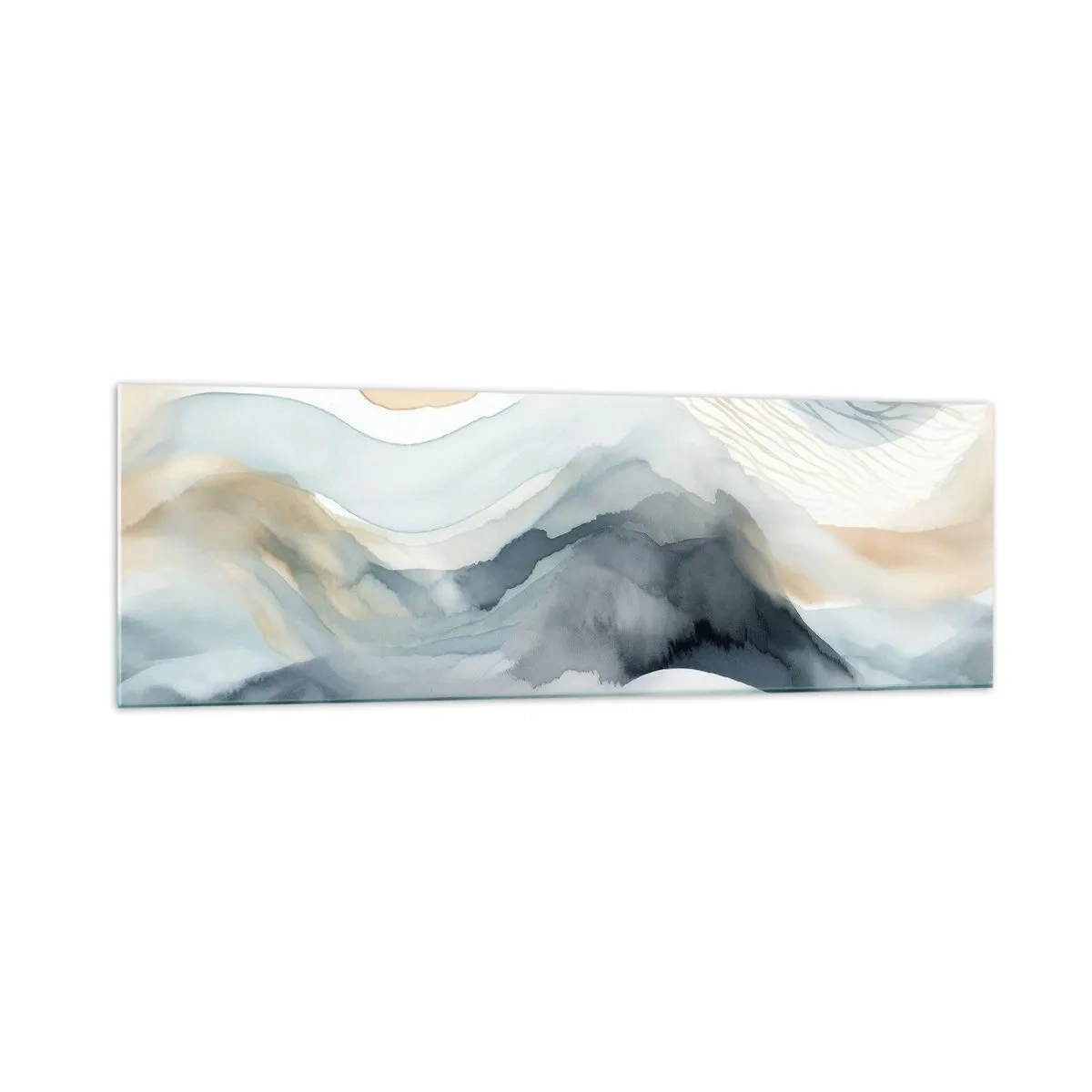 Obraz na skle - Abstrakcia snehu a hmly - 160x50 cm