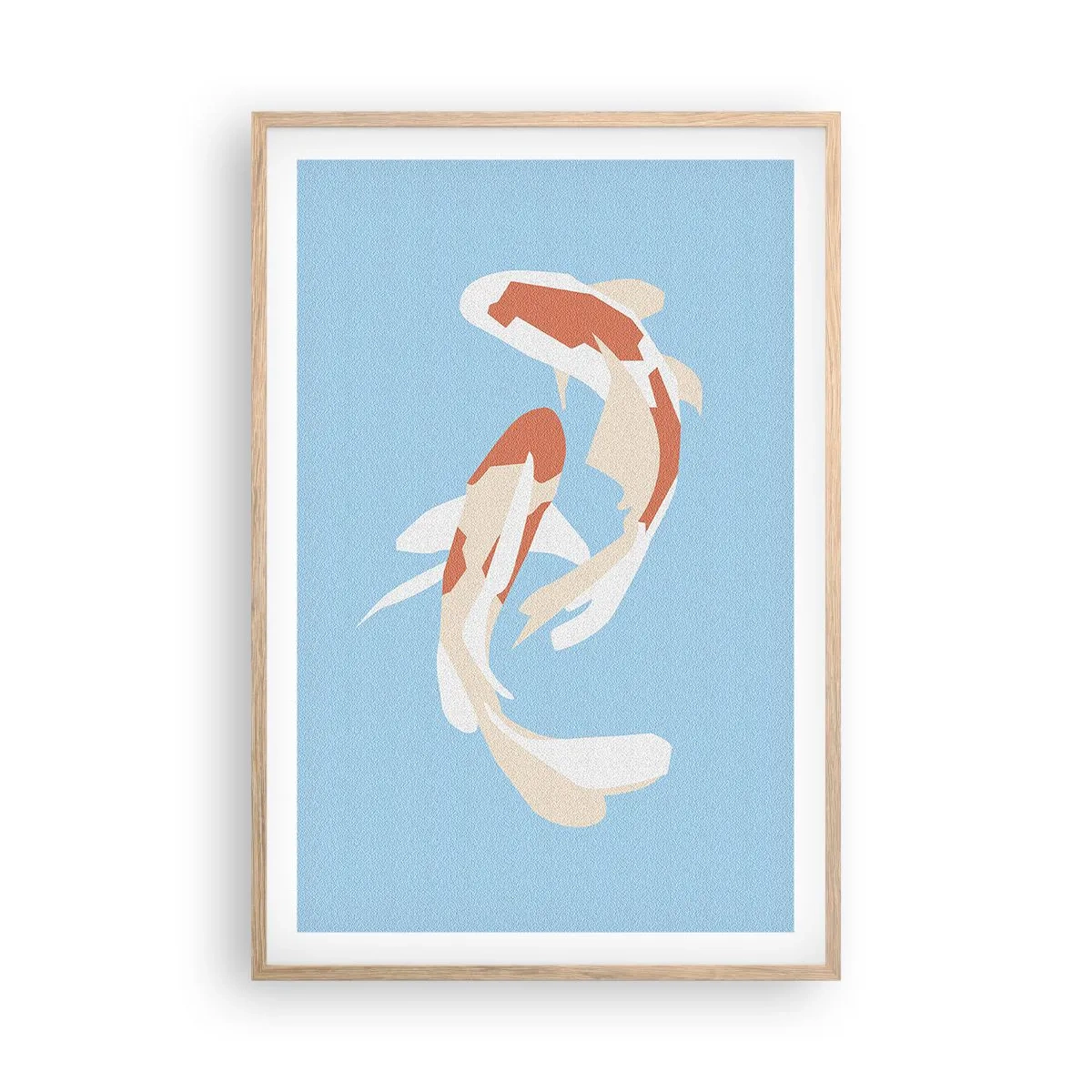 Plagát v ráme zo svetlého duba - Spontánne synchronizované plávanie - 61x91 cm