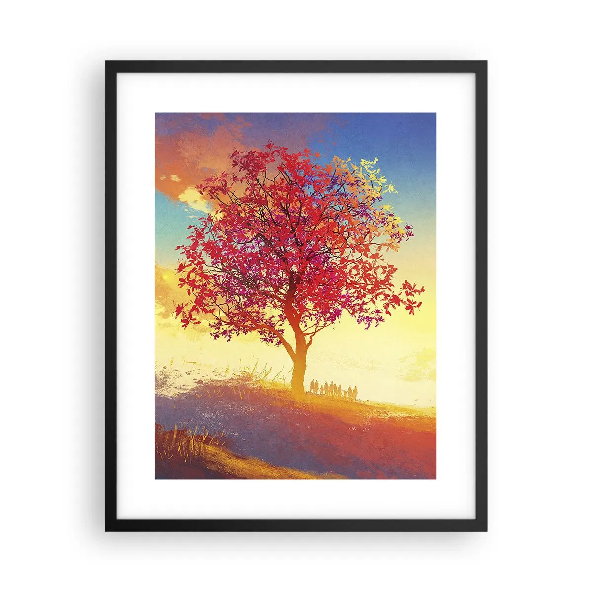 Plagát v čiernom ráme - Pútnik pri cieli - 40x50 cm