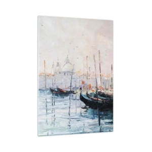 Obraz na skle - Za vodou, za hmlou - 50x70 cm