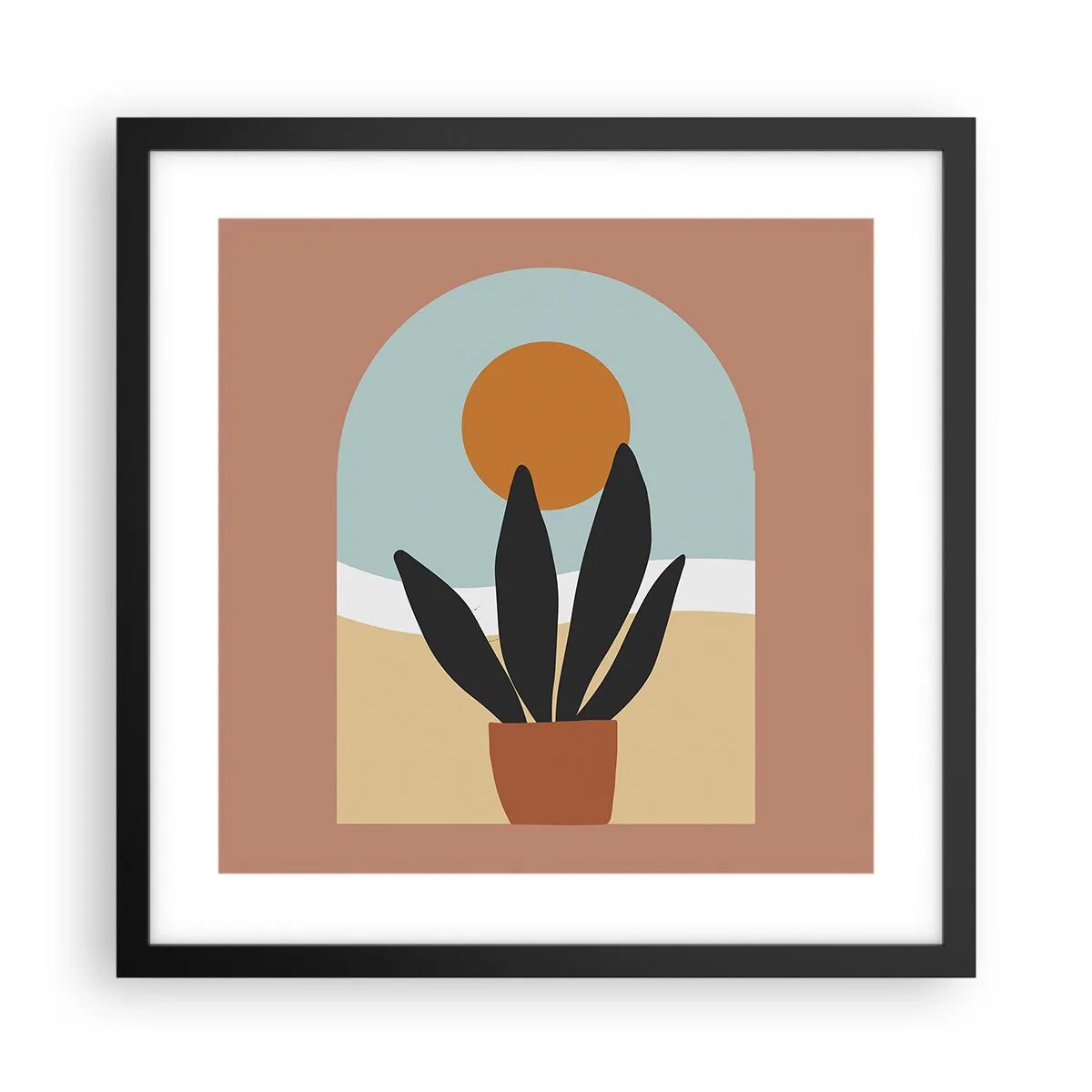 Plagát v čiernom ráme - Malé radosti - 40x40 cm