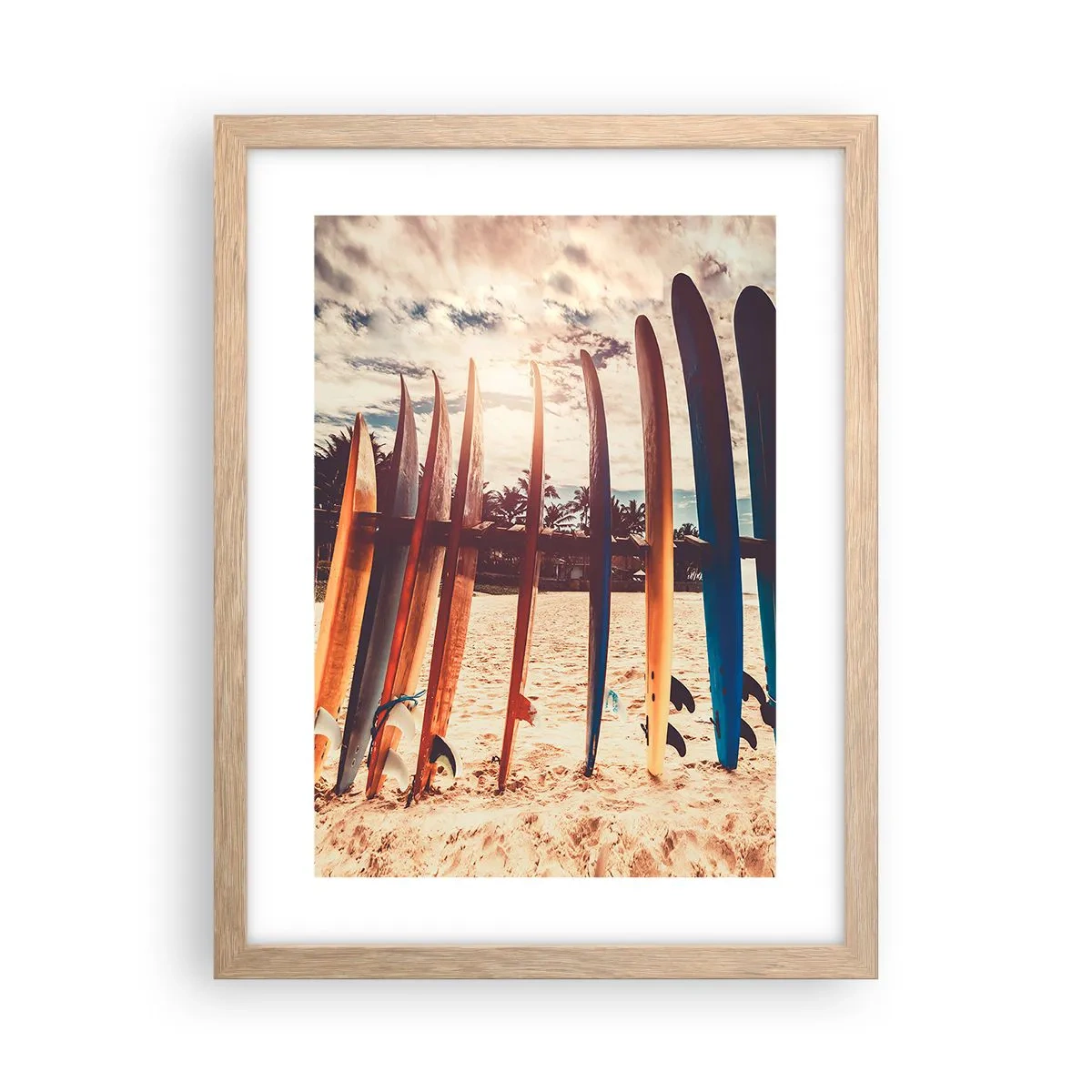 Plagát v ráme zo svetlého duba - Dobrú noc, tak zajtra. - 30x40 cm