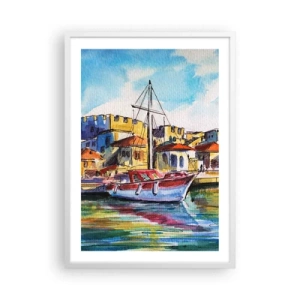 Plagát v bielom ráme - Dúhové popoludnie - 50x70 cm