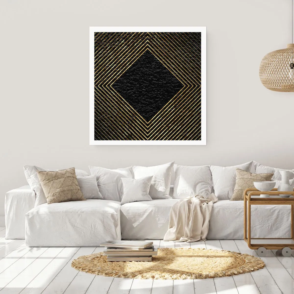 Plagát - Geometria v štýle glamour - 30x30 cm
