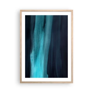 Plagát v ráme zo svetlého duba - Plávaj s prúdom - 50x70 cm