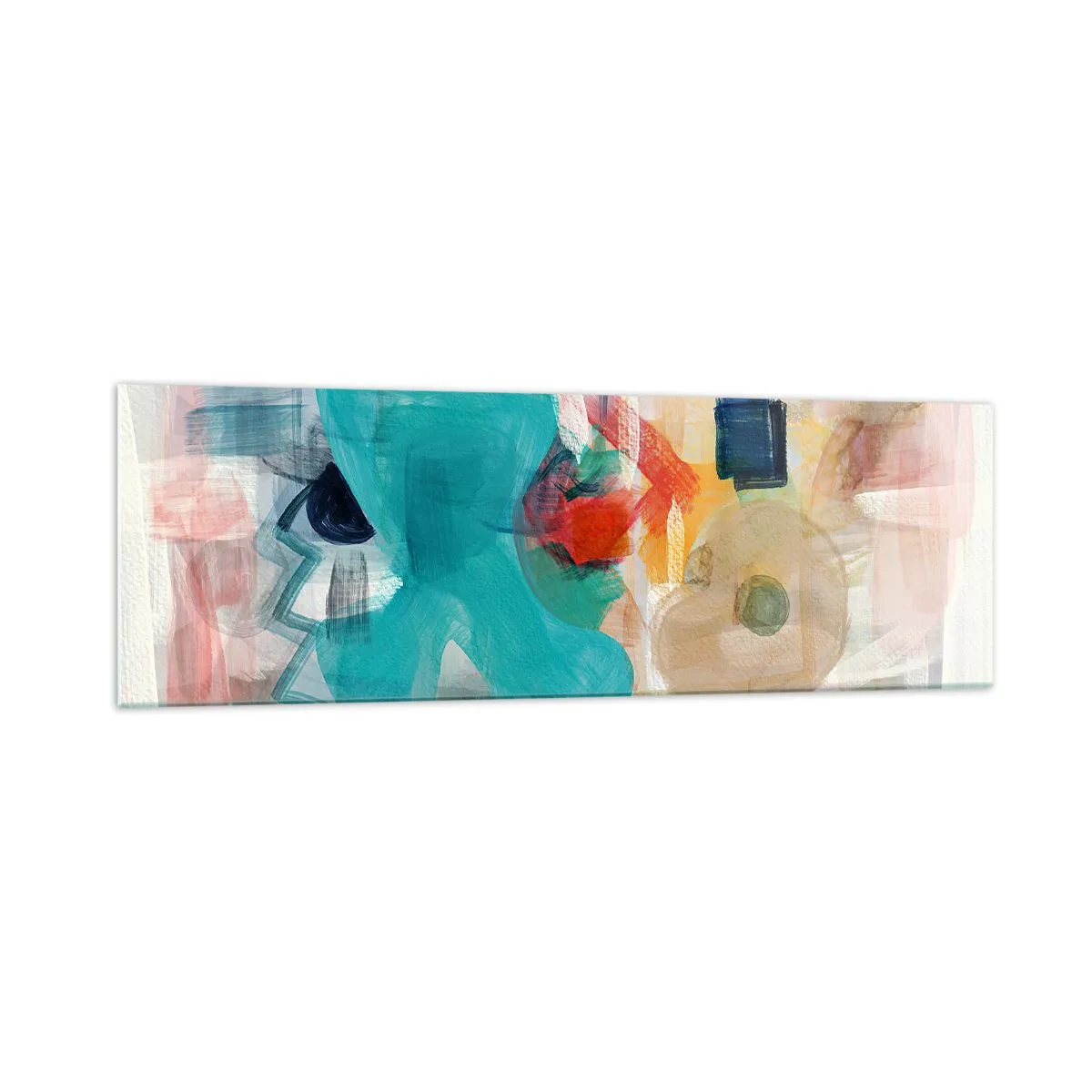 Obraz na skle - Farebná hra - 160x50 cm