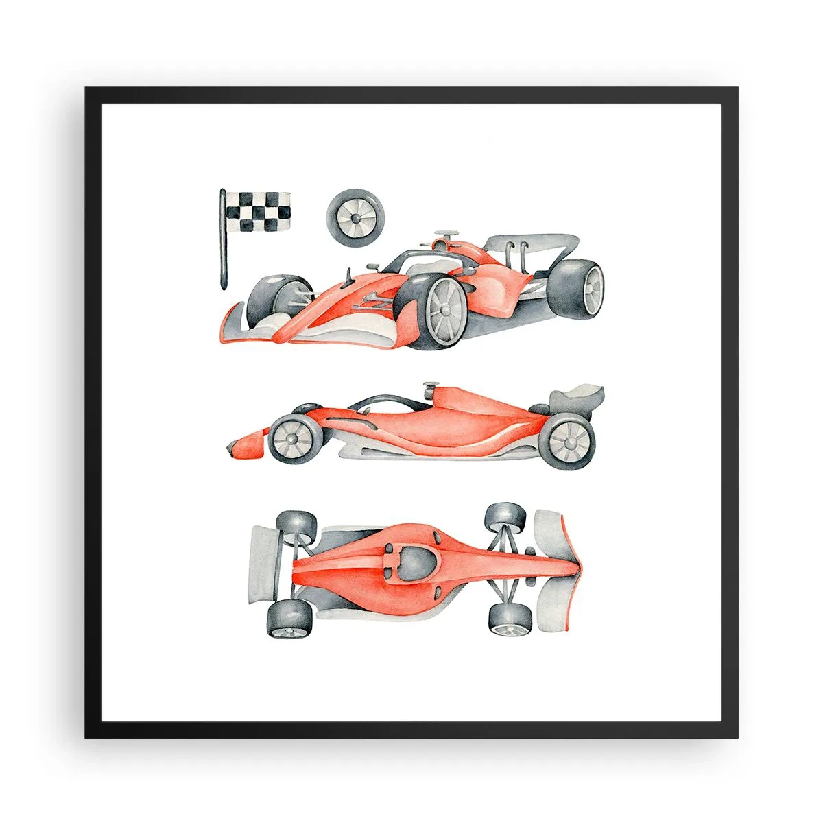 Plagát v čiernom ráme - Dobehnúť sen - 60x60 cm