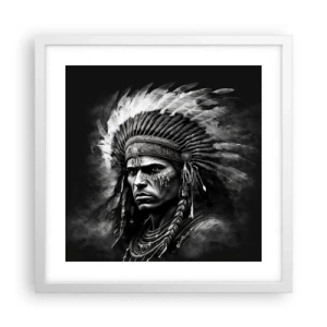 Plagát v bielom ráme - Vodca a bojovník - 40x40 cm