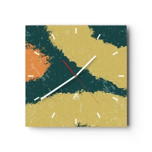 Nástenné hodiny - Abstrakcia – spomalený pohyb - 30x30 cm