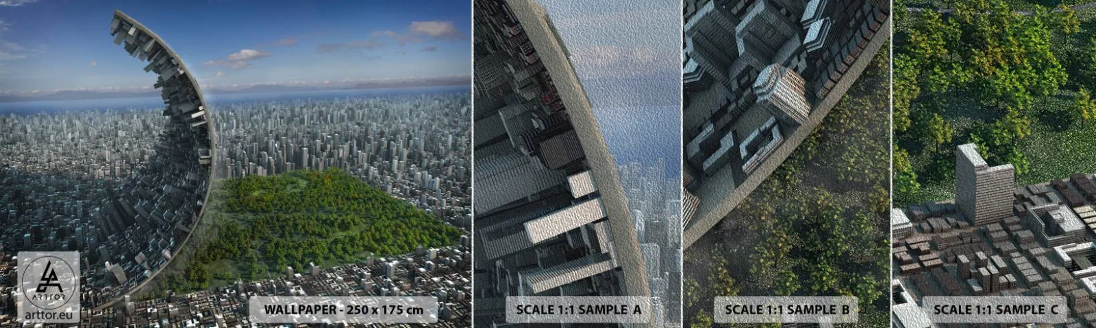 Vzorka fototapety Premium Sand - Príroda je večná - Abstrakcia, Architektúra, Dizajn - 100x30 cm