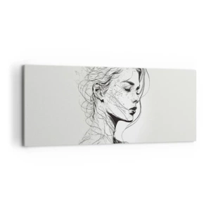 Obraz na plátne - Portrét v zamyslení - 120x50 cm
