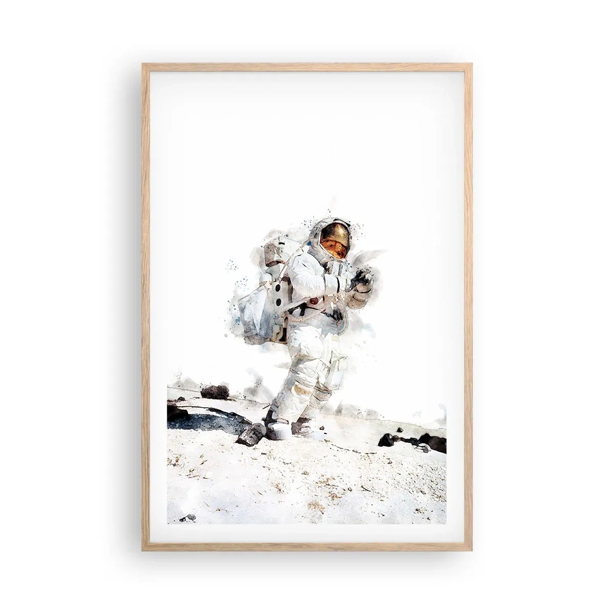 Plagát v ráme zo svetlého duba - Posol Zeme - 61x91 cm
