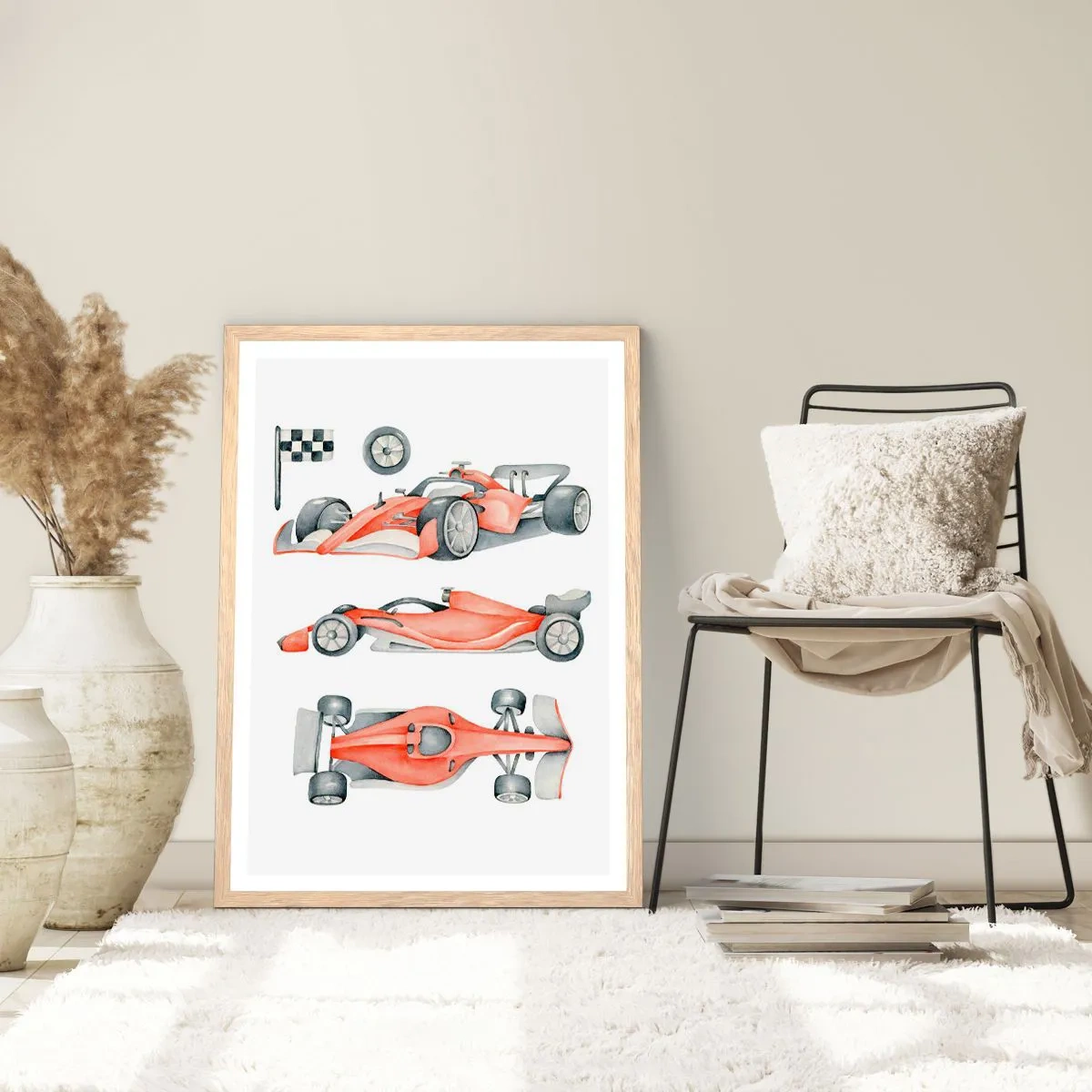 Plagát v ráme zo svetlého duba - Dobehnúť sen - 70x100 cm