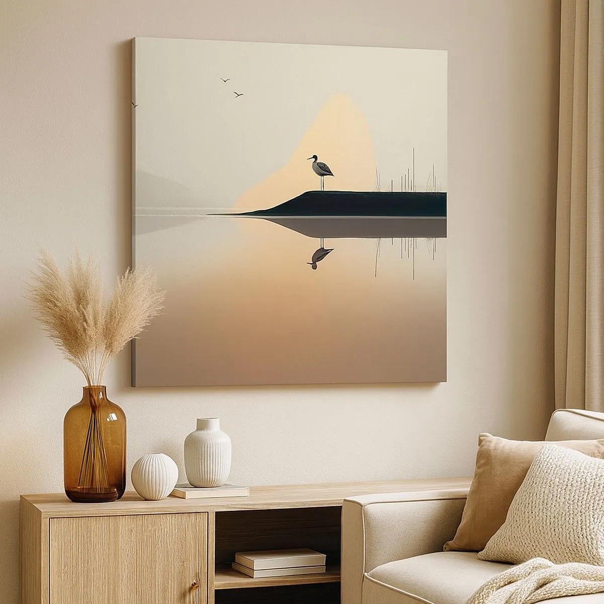 Obraz na plátne - Pán na jazere - 30x30 cm