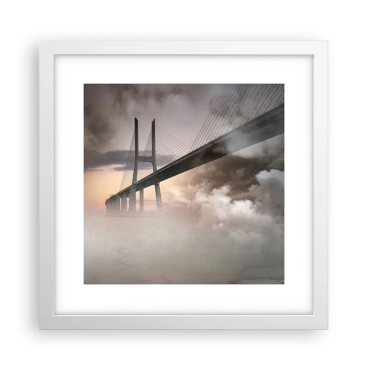 Plagát v bielom ráme - Pri rieke, ktorá nie je - 30x30 cm