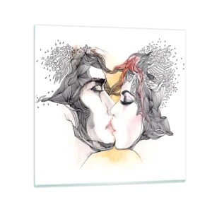 Obraz na skle - Svet neexistuje - 40x40 cm