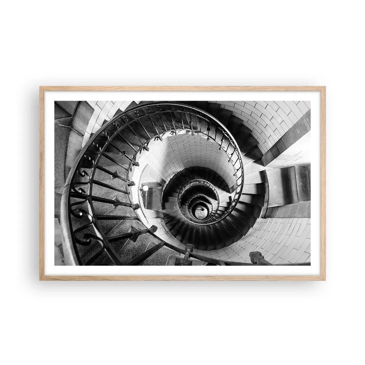 Plagát v ráme zo svetlého duba - Len vyššie a vyššie - 91x61 cm