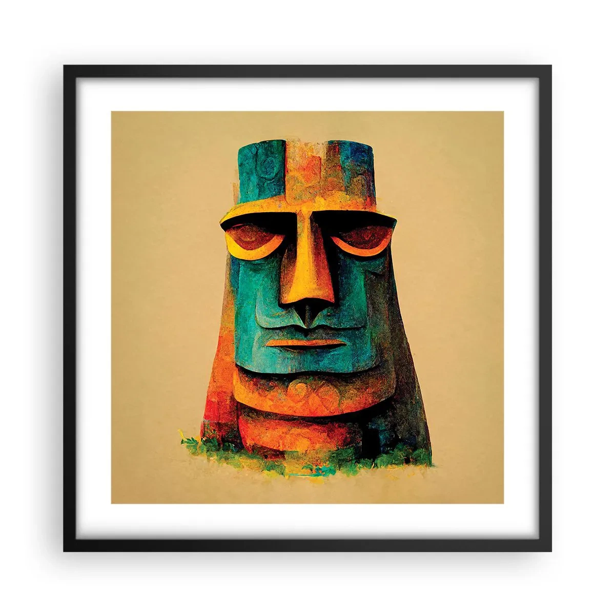 Plagát v čiernom ráme - Sošný, ale sympatický - 50x50 cm