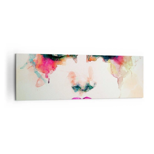 Obraz na plátne - Portrét maľovaný dúhou - 160x50 cm
