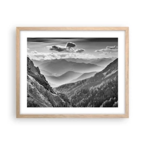 Plagát v ráme zo svetlého duba - Až k horizontu - 50x40 cm