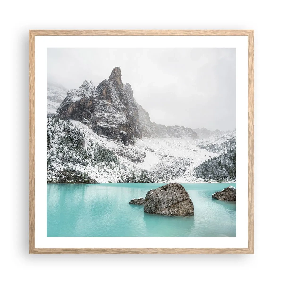 Plagát v ráme zo svetlého duba - Na stráži - 60x60 cm