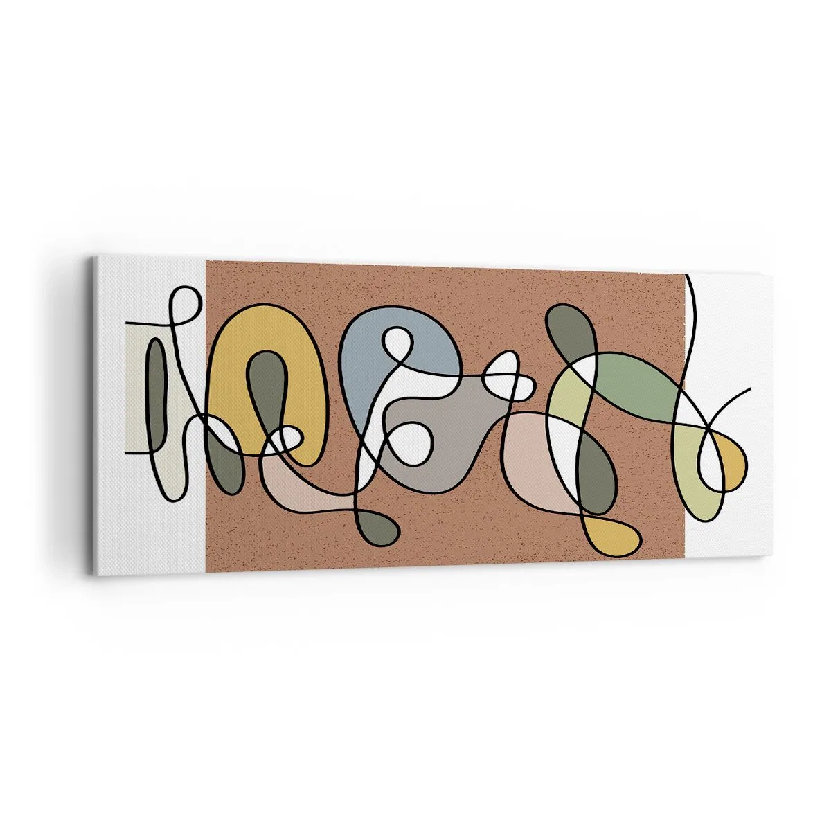 Obraz na plátne - Abstrakcia, ktorá stojí za úsmev - 100x40 cm