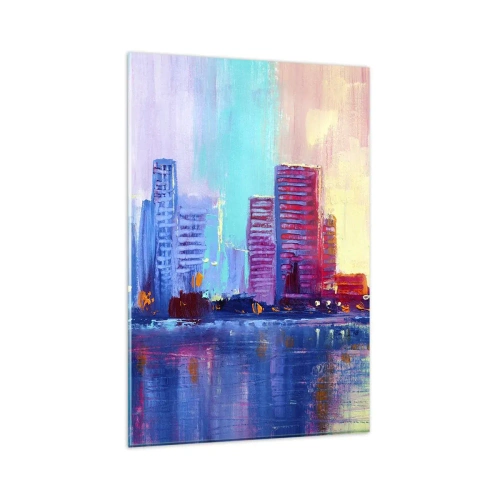 Obraz na skle - Vykúpané vo farbách - 80x120 cm