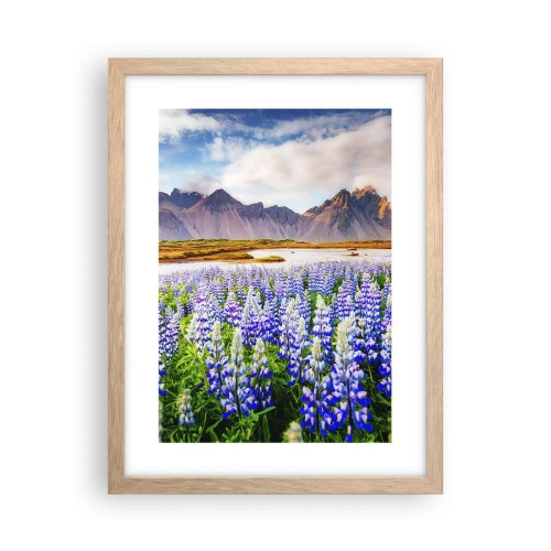 Plagát v ráme zo svetlého duba - Sila a prísnosť vedľa miernosti - 30x40 cm