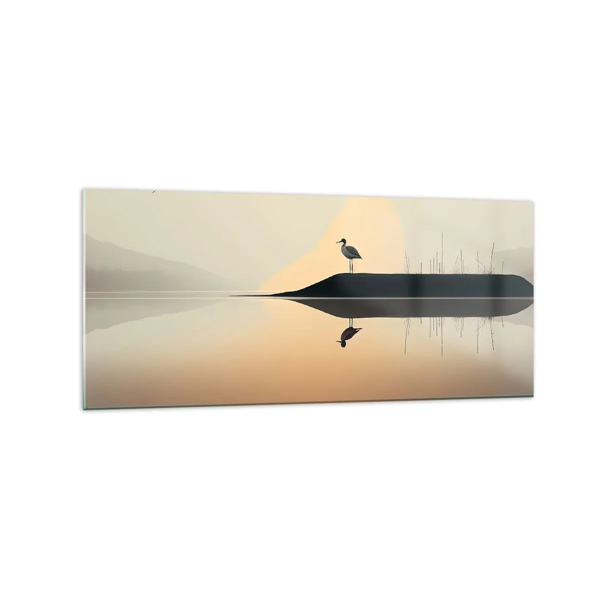 Obraz na skle - Pán na jazere - 120x50 cm