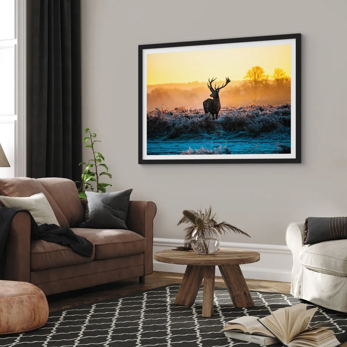 Plagát v čiernom ráme - Korunovaný na svojom panstve - 70x50 cm