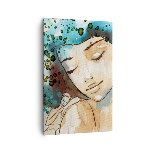 Obraz na plátne - Lady in blue - 80x120 cm