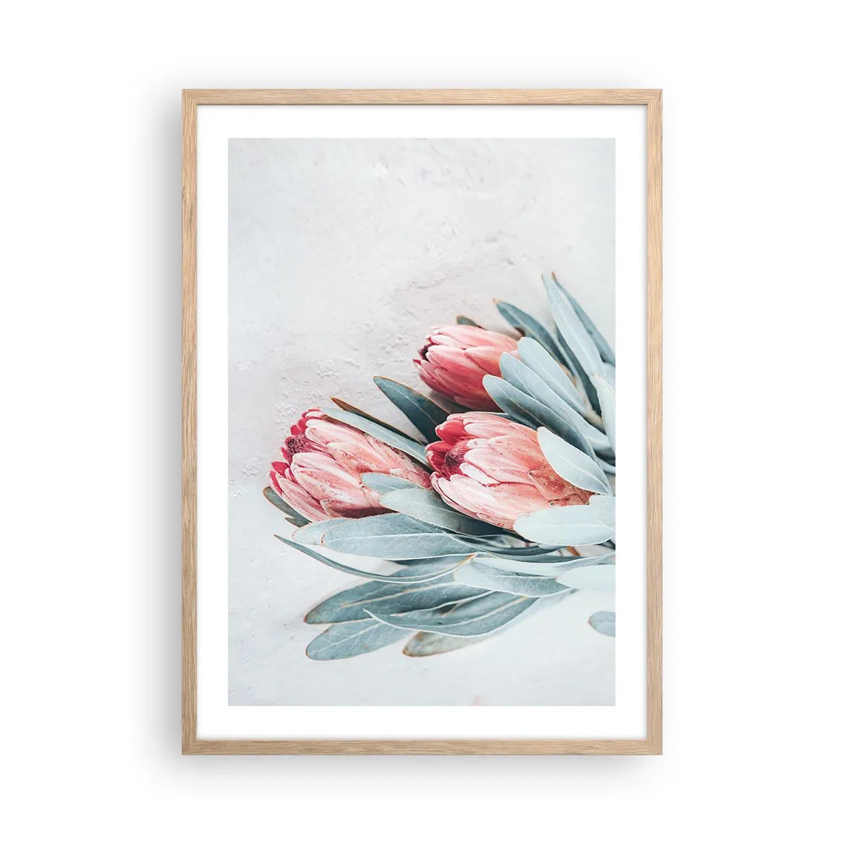 Plagát v ráme zo svetlého duba - Zahanbené svojou vlastnou krásou - 50x70 cm