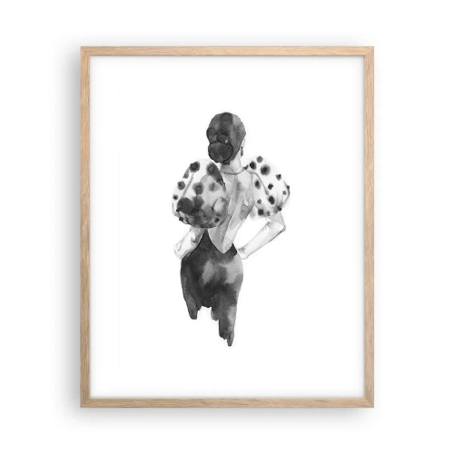 Plagát v ráme zo svetlého duba - Prešla hneď vedľa - 40x50 cm