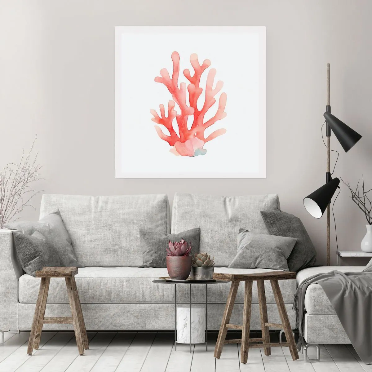 Plagát - Koralový koral - 50x50 cm