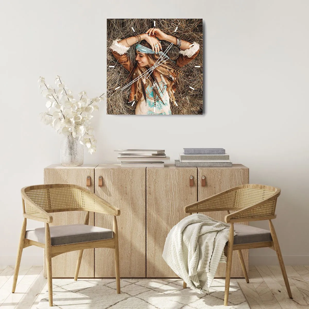 Nástenné hodiny - Na ceste do leta lásky - 40x40 cm