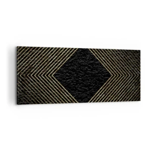 Obraz na plátne - Geometria v štýle glamour - 100x40 cm