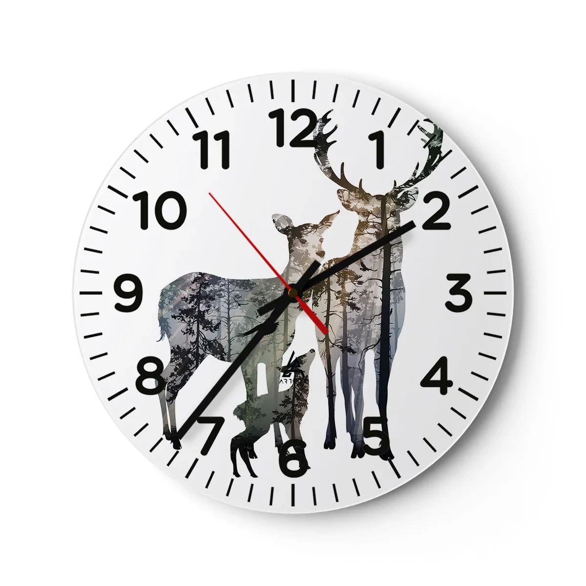 Nástenné hodiny - Rodinná fotografia - 40x40 cm