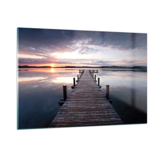 Obraz na skle - Tichá hranica medzi dňom a nocou - 120x80 cm