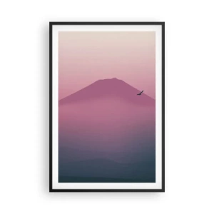 Plagát v čiernom ráme - Pútnici nad oblakmi - 61x91 cm
