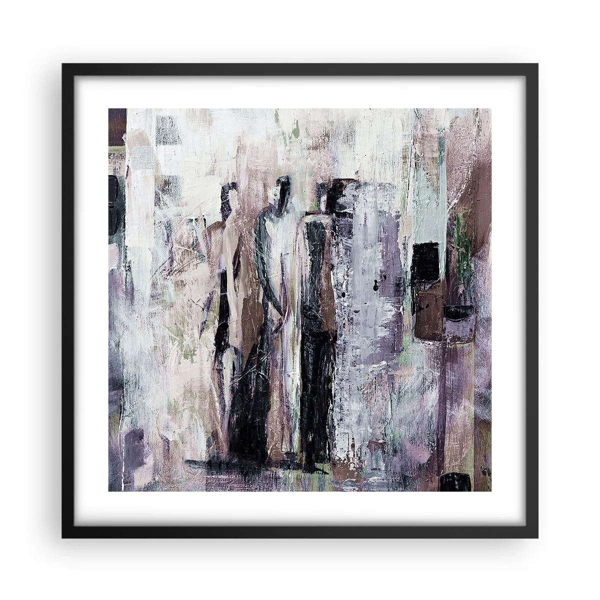 Plagát v čiernom ráme - Tajomná trojica - 50x50 cm