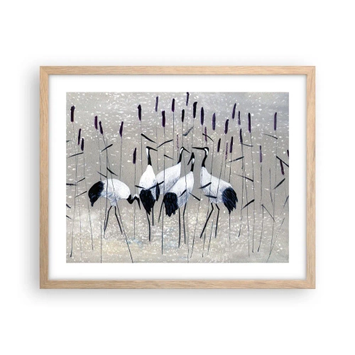 Plagát v ráme zo svetlého duba - Medzi svojimi - 50x40 cm