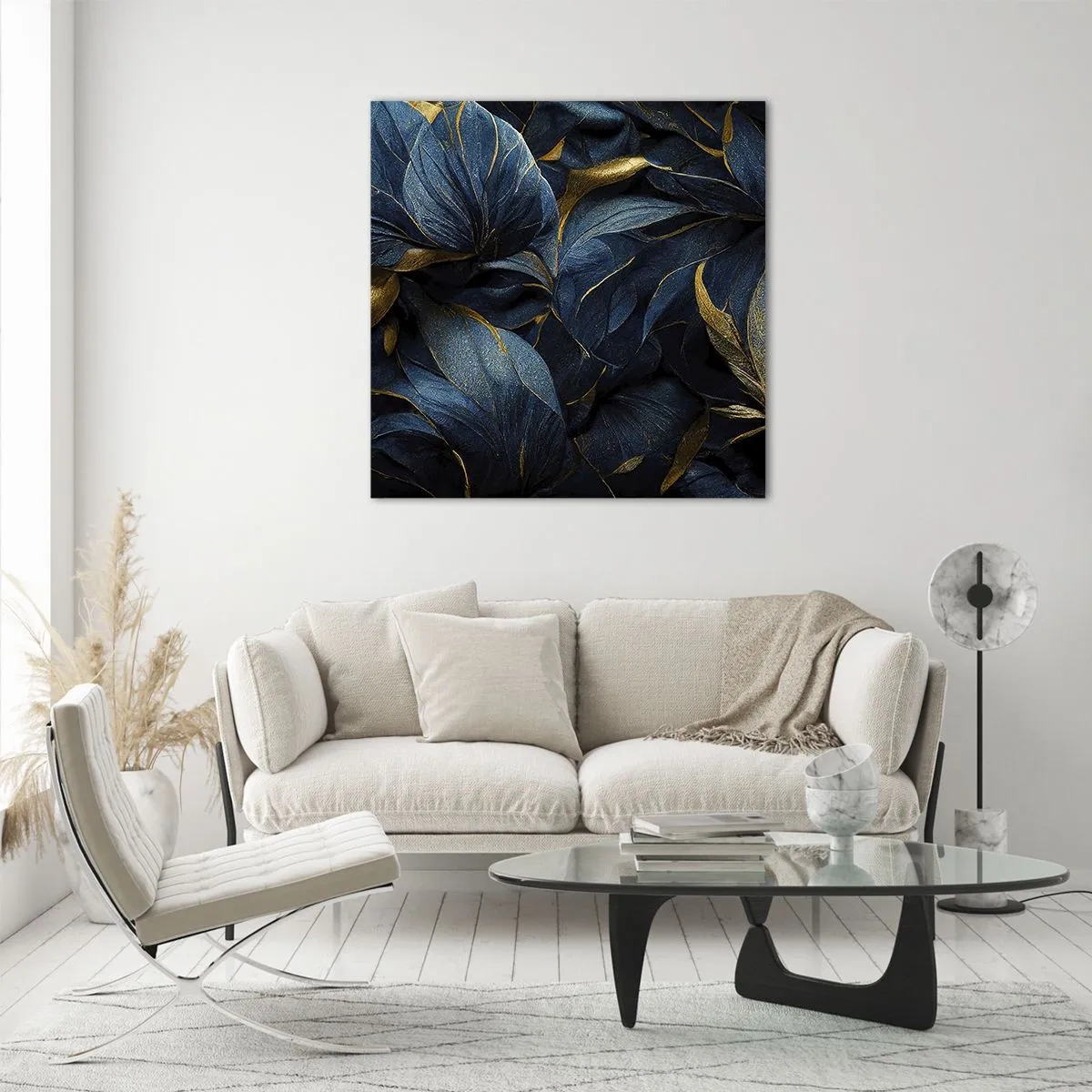 Obraz na skle - Podšívané zlatom - 60x60 cm