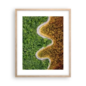 Plagát v ráme zo svetlého duba - Hranice a prelomy - 40x50 cm