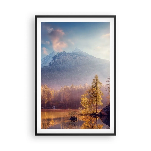 Plagát v čiernom ráme - V horách a údoliach - 61x91 cm