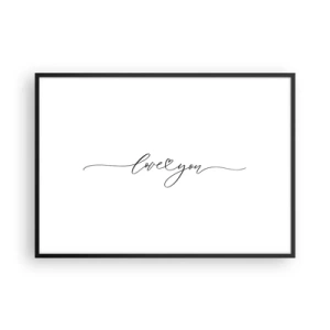 Plagát v čiernom ráme - Čierne na bielom - 100x70 cm